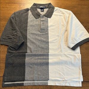 Lands' End Men's Polo in Gray and White